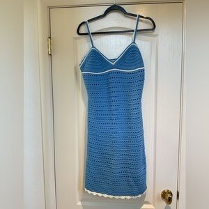 Blue Crochet Dress